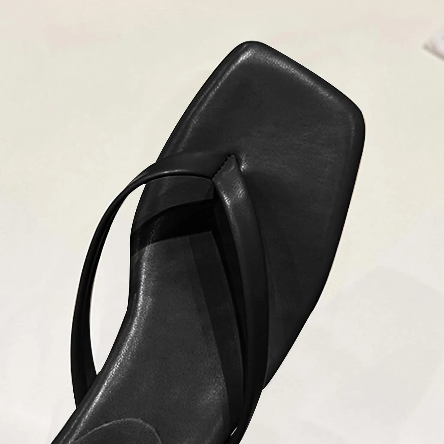 Women's Kitten Heels Sandals Square Toe Slip On Fashion Summer Sandals Comfortable Beach Shoes Vacation Flip-Flops Going Out Shoes Wedding Party Shoe