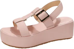 Womens Platform Sandals with Soft Cushioned Footbed Open Toe Sandal Slip on Sandals Ankle Strap Flatform Wedge Comfortable Lightweight Wedges for Summer Shoes 2025