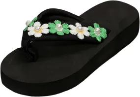 Women's Summer Fashion Flip-Flops Casual Comfortable Thong Sandal with Arch Support Pillow Shower Slippers