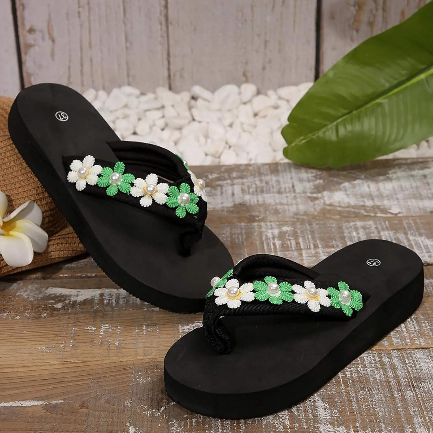 Women's Summer Fashion Flip-Flops Casual Comfortable Thong Sandal with Arch Support Pillow Shower Slippers