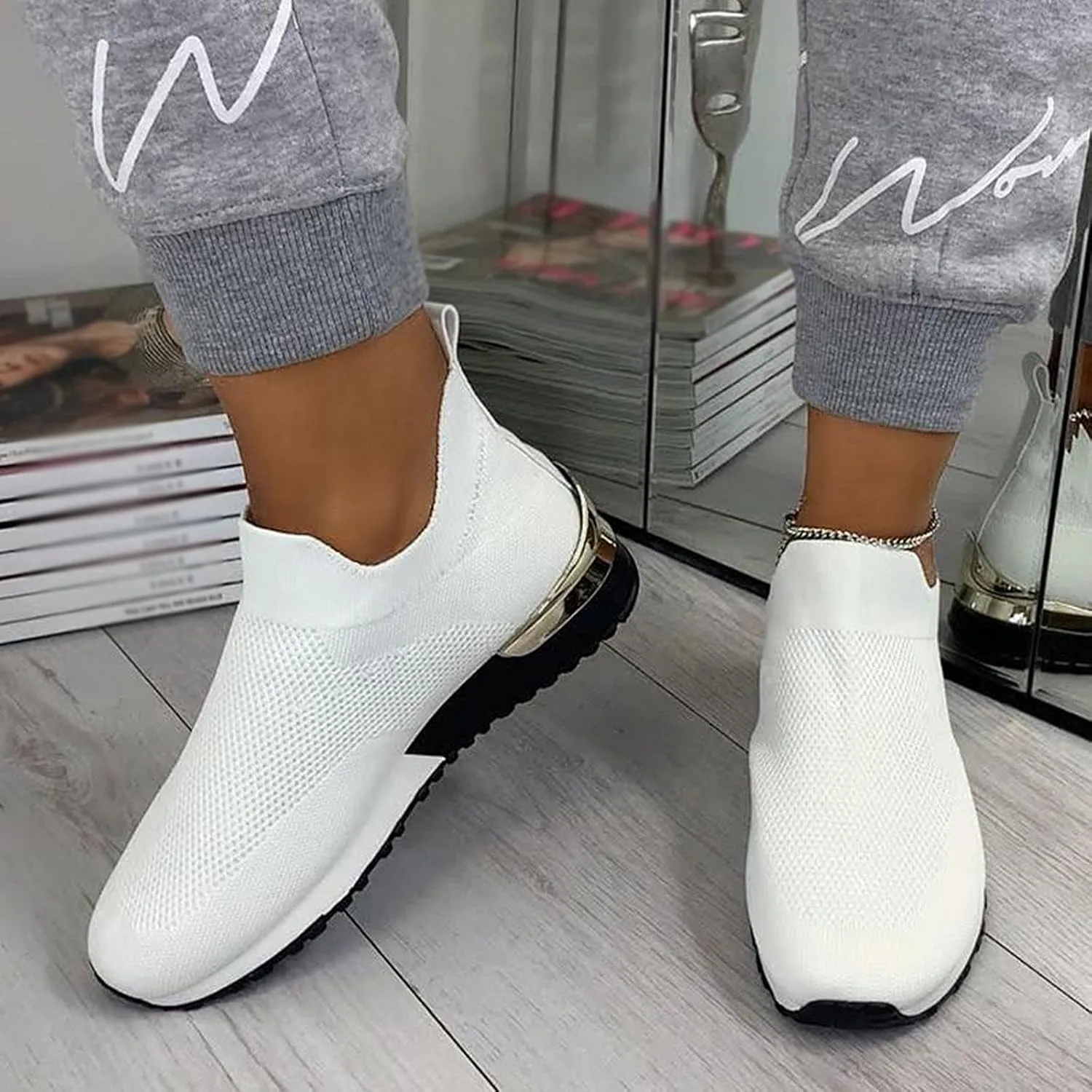 Womens White Tennis Shoes Leather Sneakers Casual Walking Shoes for Women Walking Shoes Women Loafers Comfortable Cute Sneakers for Women Trendy